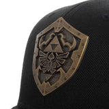 Nintendo Legend of Zelda Hylian Shield Brass Metal Badge Adjustable Snapback Hat
