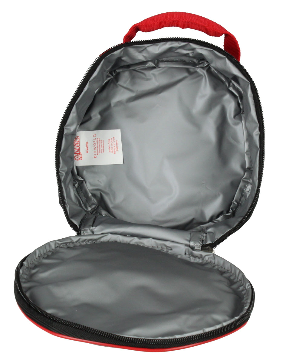 Marvel Captain America Shield Shiny Insulated Lunch Box Bag Tote 8"