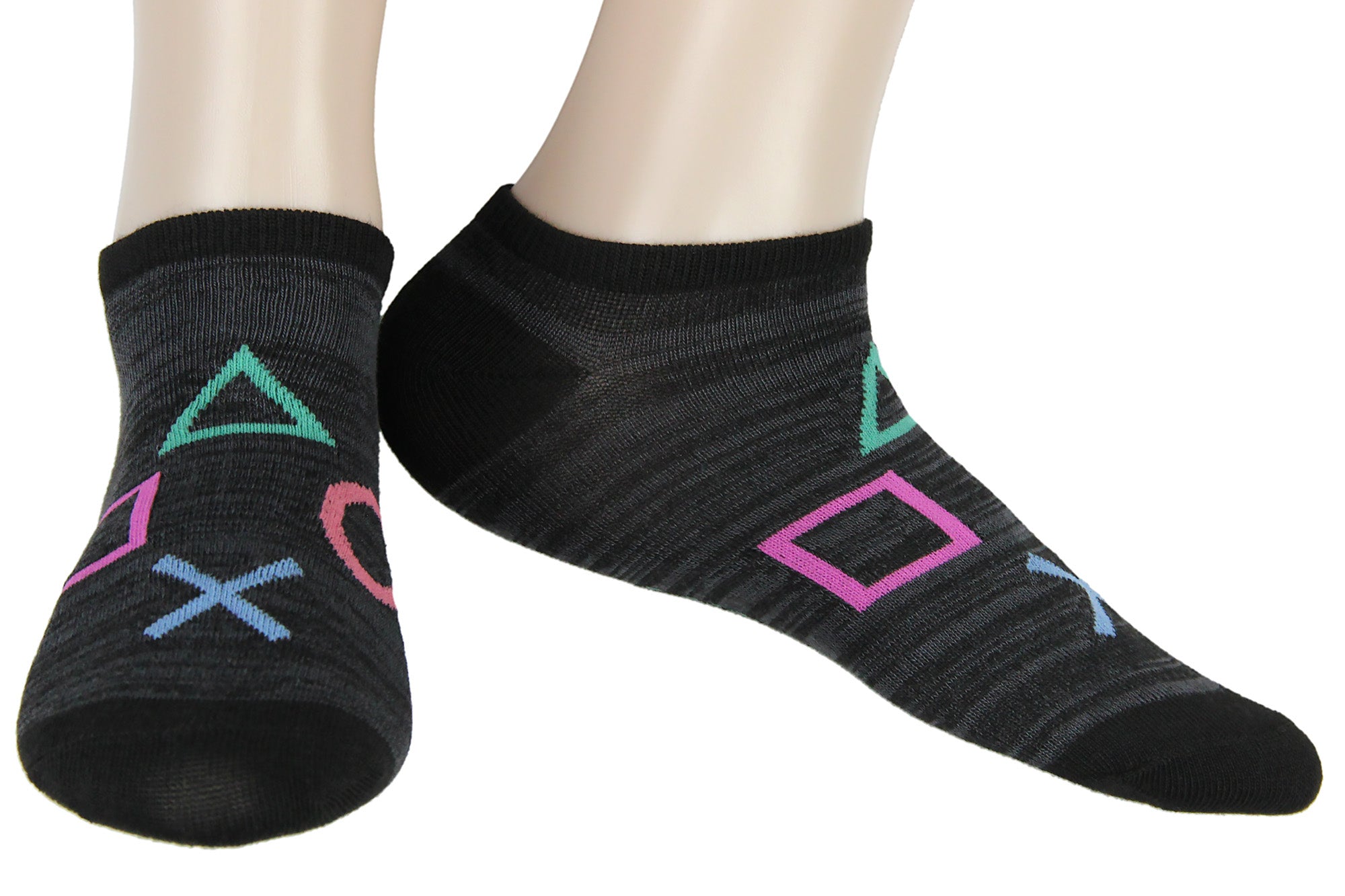 PlayStation Adult Logo Controller 3 Pack No Show Ankle Socks
