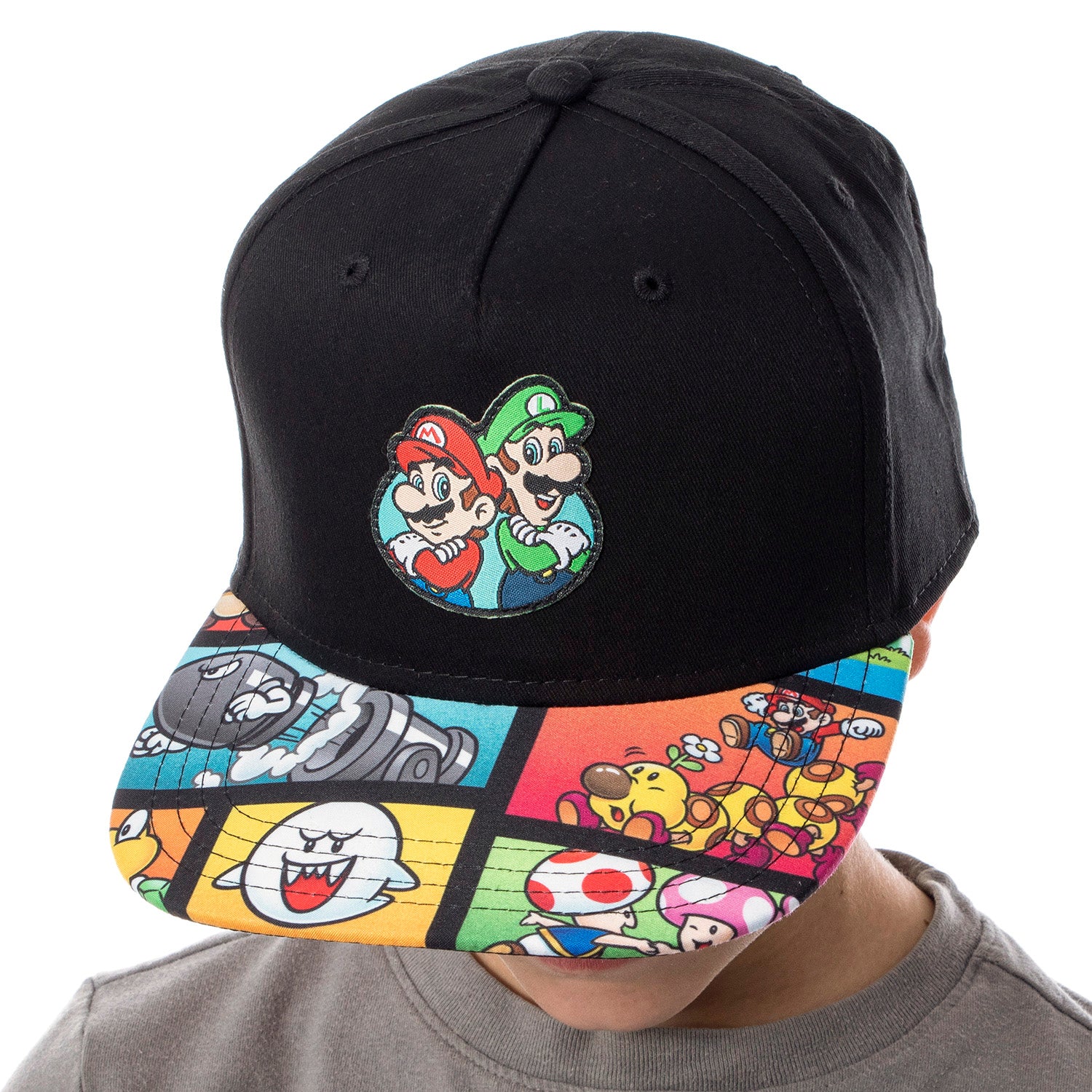 Nintendo Super Mario and Luigi Character Youth Flat Bill Adjustable Snapback Hat