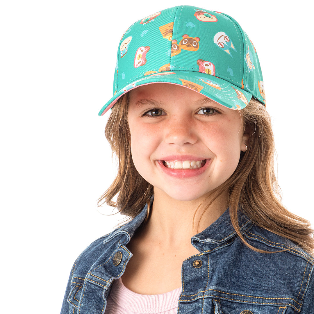 Animal Crossing All-Over Print Tom Nook Isabelle Celeste Adjustable Slide Hat