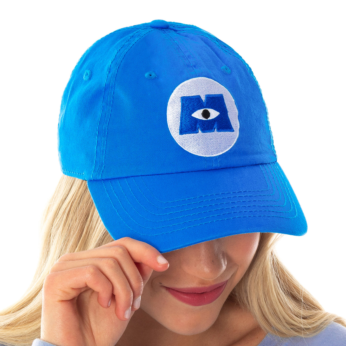 Disney Monsters Inc. Embroidered Logo Hat Adjustable Strap Baseball Cap
