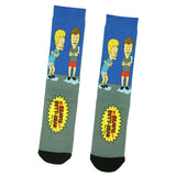 Beavis And Butt-Head Cartoon Adult Sublimated Crew Socks For Men