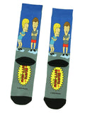 Beavis And Butt-Head Cartoon Adult Sublimated Crew Socks For Men