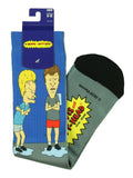 Beavis And Butt-Head Cartoon Adult Sublimated Crew Socks For Men