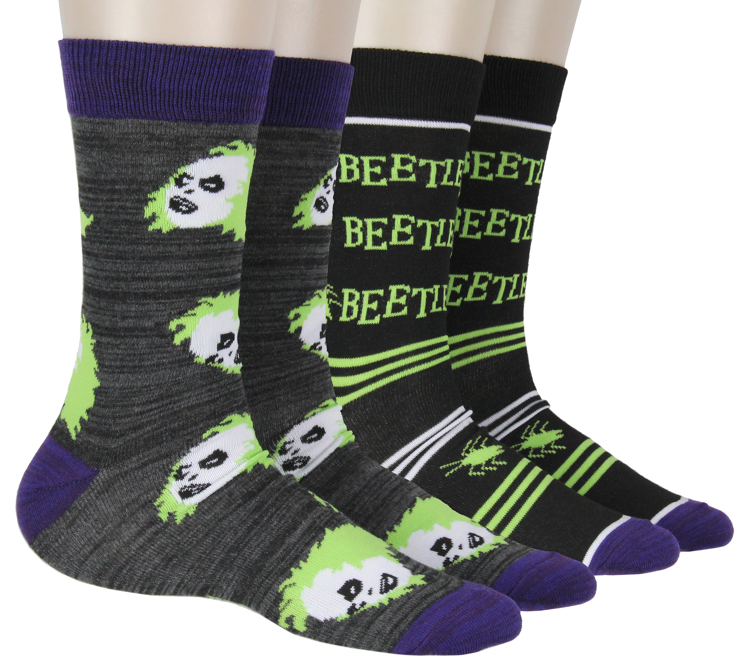 Beetlejuice Socks Adult Unisex Crew Socks 2 Pack