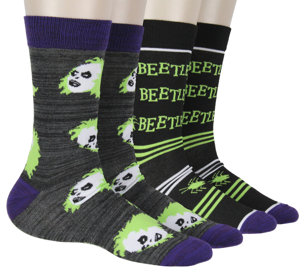 Beetlejuice Socks Adult Unisex Crew Socks 2 Pack