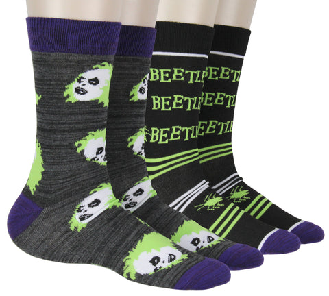 Beetlejuice Socks Adult Unisex Crew Socks 2 Pack