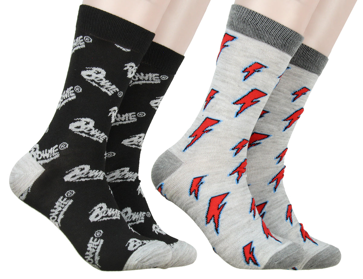 David Bowie Music Unisex 2 Pack Crew Socks