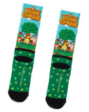 Nintendo Animal Crossing Socks Men's Allover Character Sublimated Crew Socks