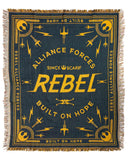 Disney Star Wars Blanket Rebel Alliance Built On Hope Woven Tapestry Throw 48"X60"