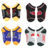 Naruto Shippuden Boy's Hidden Leaf Kanoha Anime Mix and Match Ankle Socks 8 Pair