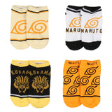 Naruto Shippuden Boy's Hidden Leaf Kanoha Anime Mix and Match Ankle Socks 8 Pair