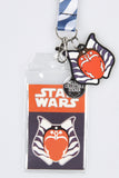 Star Wars Ahsoka Tano Lanyard ID Holder with Rubber Charm and Collectible Sticker