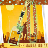 Star Wars The Mandalorian Mando and The Child at Dusk Lanyard ID Holder