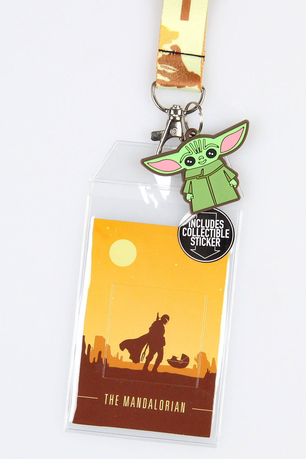Star Wars The Mandalorian Mando and The Child at Dusk Lanyard ID Holder