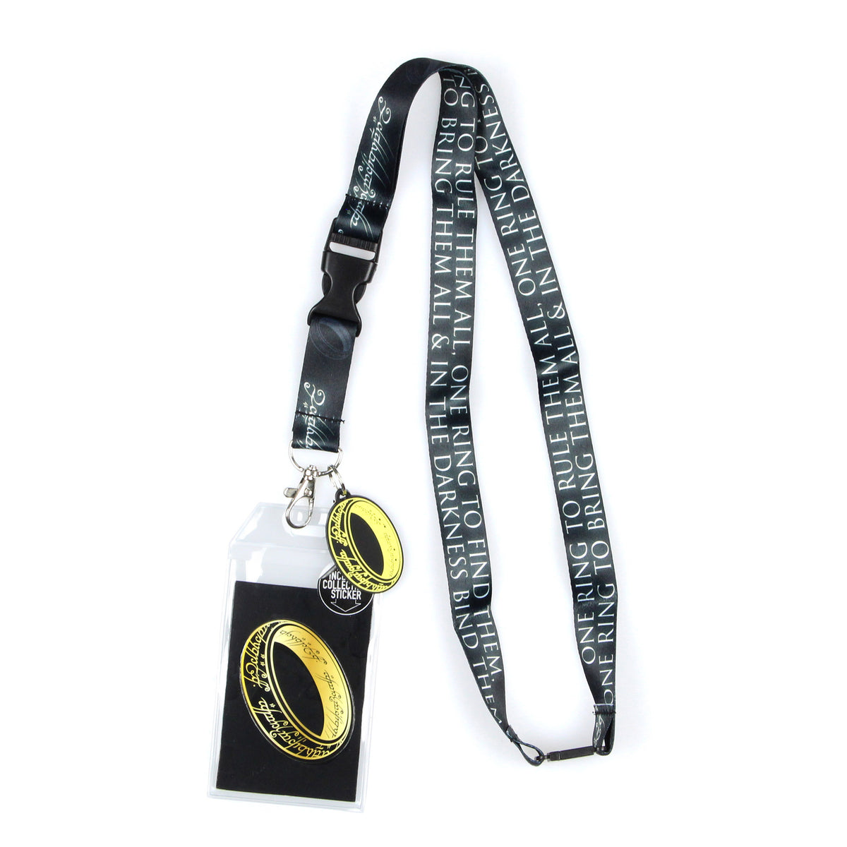 Lord of the Rings The One Ring Precious Lanyard Clear ID Badge Holder Keychain