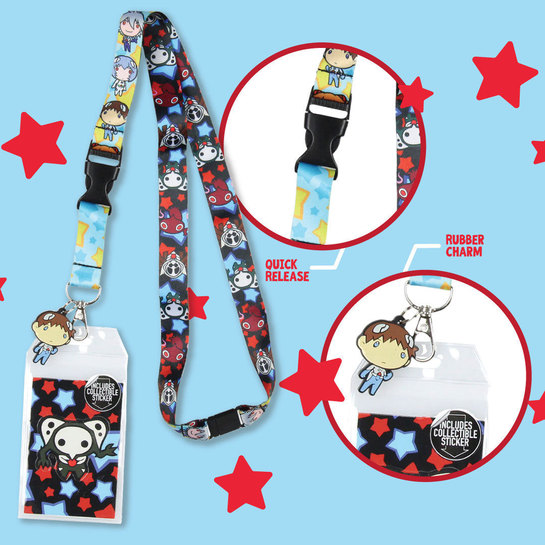 Neon Genesis Evangelion Anime ID Badge Holder Lanyard w/ Pendant