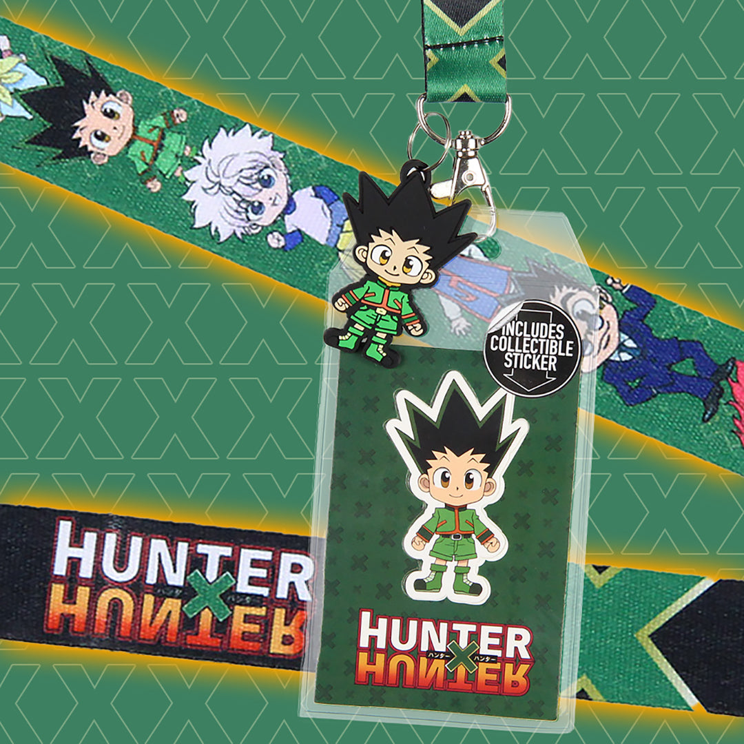 Hunter x Hunter Anime ID Badge Holder Lanyard w/ Gon Pendant And Sticker