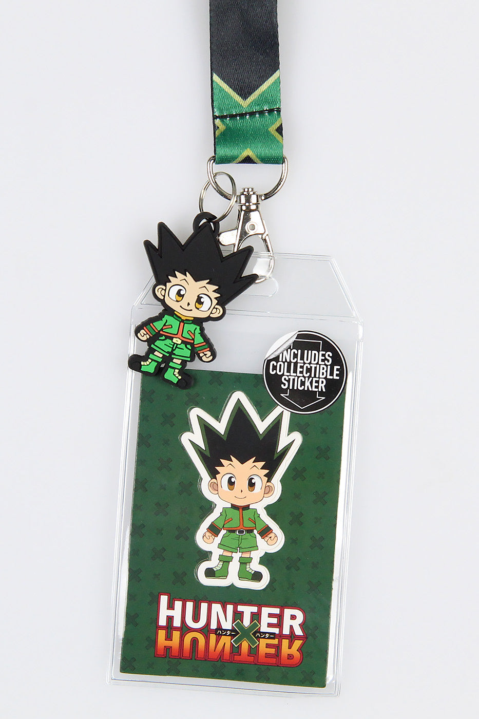 Hunter x Hunter Anime ID Badge Holder Lanyard w/ Gon Pendant And Sticker