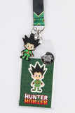 Hunter x Hunter Anime ID Badge Holder Lanyard w/ Gon Rubber Pendant And Sticker