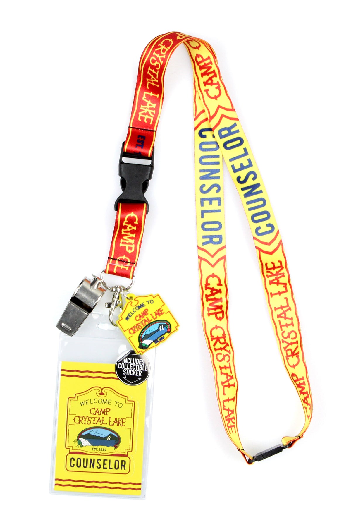 Friday The 13th Camp Crystal Lake Counselor Lanyard Clear ID Badge Holder