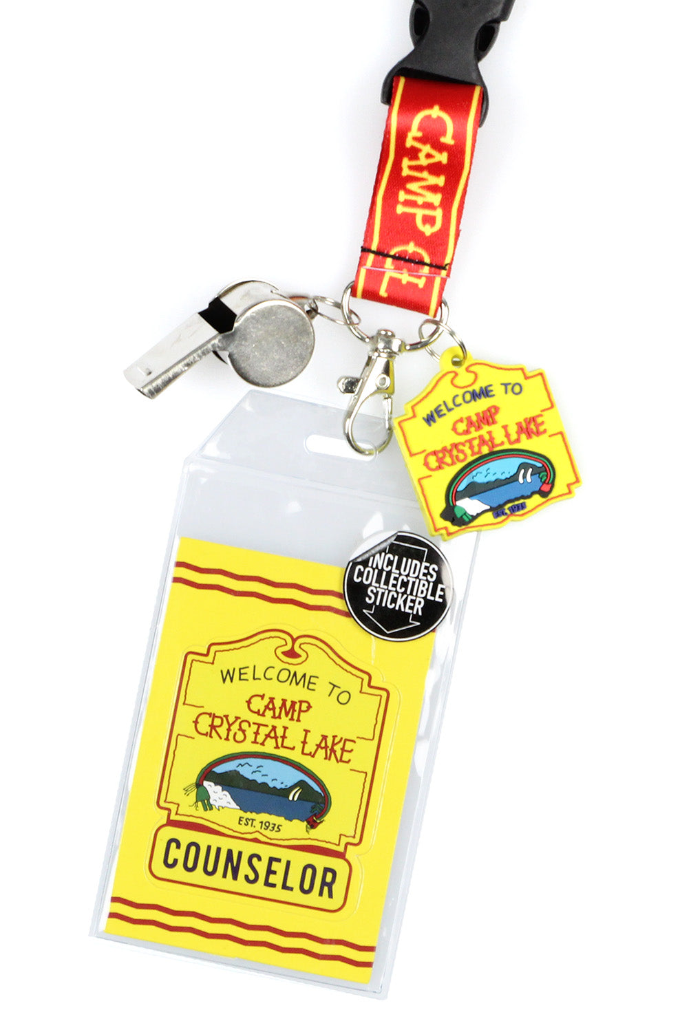 Friday The 13th Camp Crystal Lake Counselor Lanyard Clear ID Badge Holder