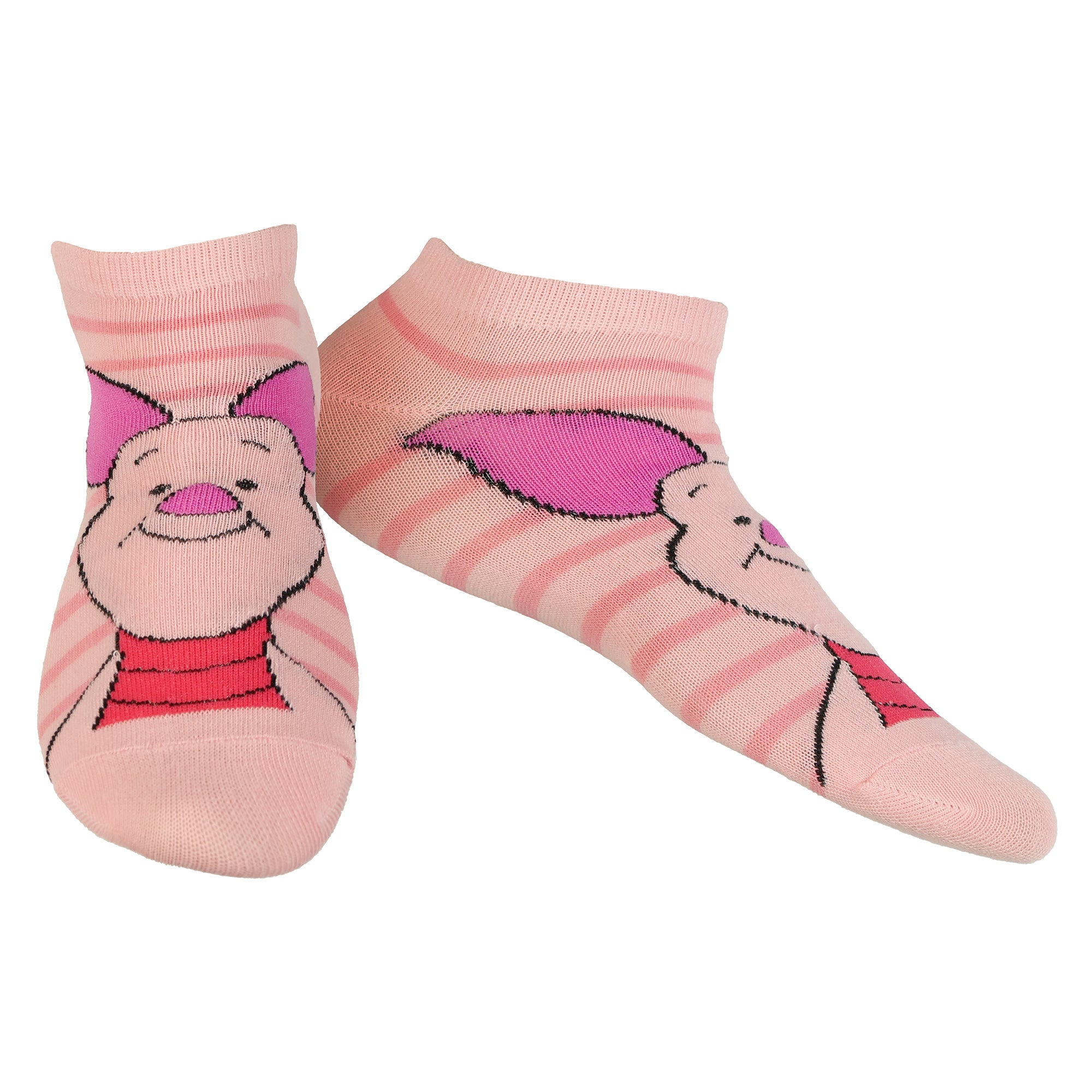 Disney Winnie the Pooh Girls' Ankle Socks Mix and Match Set, 5-Pack OSFM