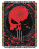 Northwest Marvel's Punisher, 'Center Target' Woven Tapestry Throw Blanket 48" x 60"