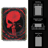Northwest Marvel's Punisher, 'Center Target' Woven Tapestry Throw Blanket 48" x 60"