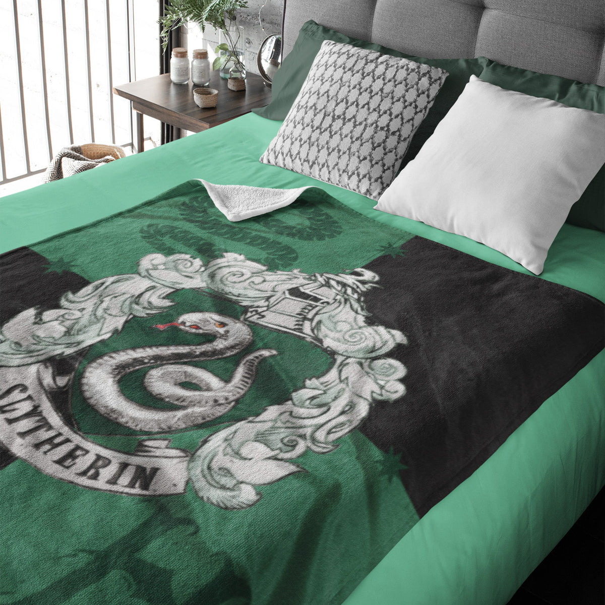 Harry Potter House Crests Silk Touch Throw 50" x 60"- Choose From All 4 Houses
