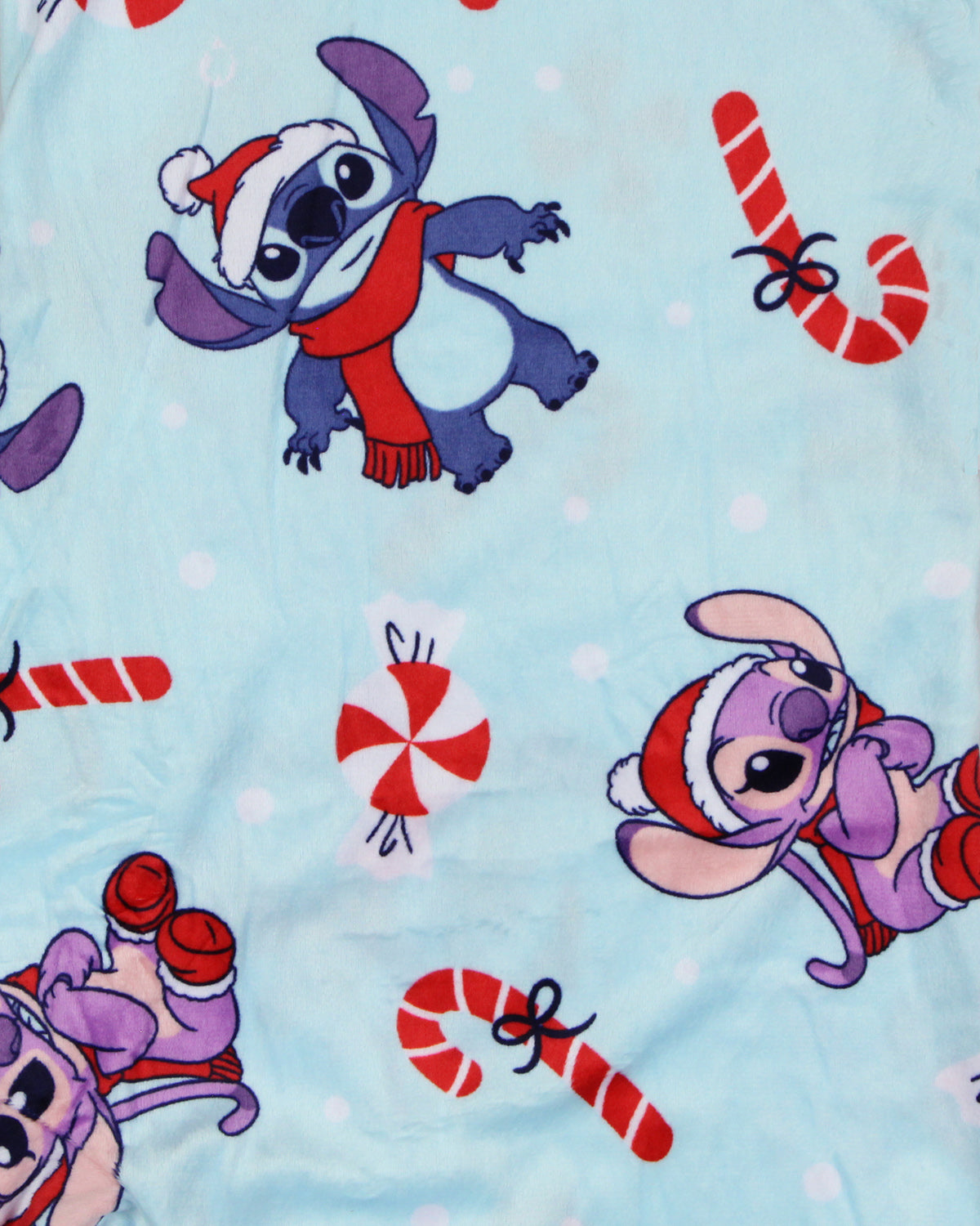 Disney Stitch & Angel Festive Christmas Time Soft Fleece Adult Pajama Pant