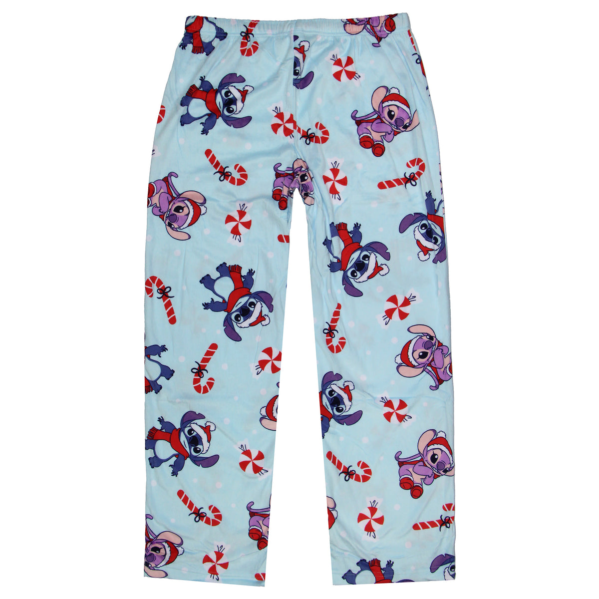 Disney Stitch & Angel Festive Christmas Time Soft Fleece Adult Pajama Pant