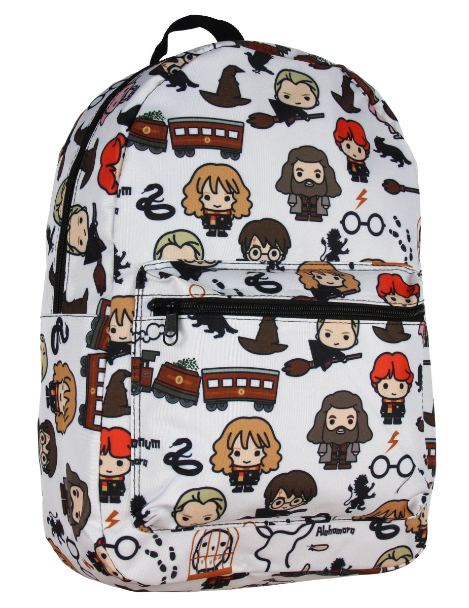 Harry Potter Laptop Backpack Chibi Characters Art Sublimated School Bag 17"