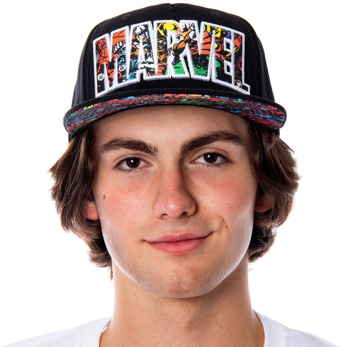 Marvel Comic Logo Sublimated Bill Snapback Cap Hat