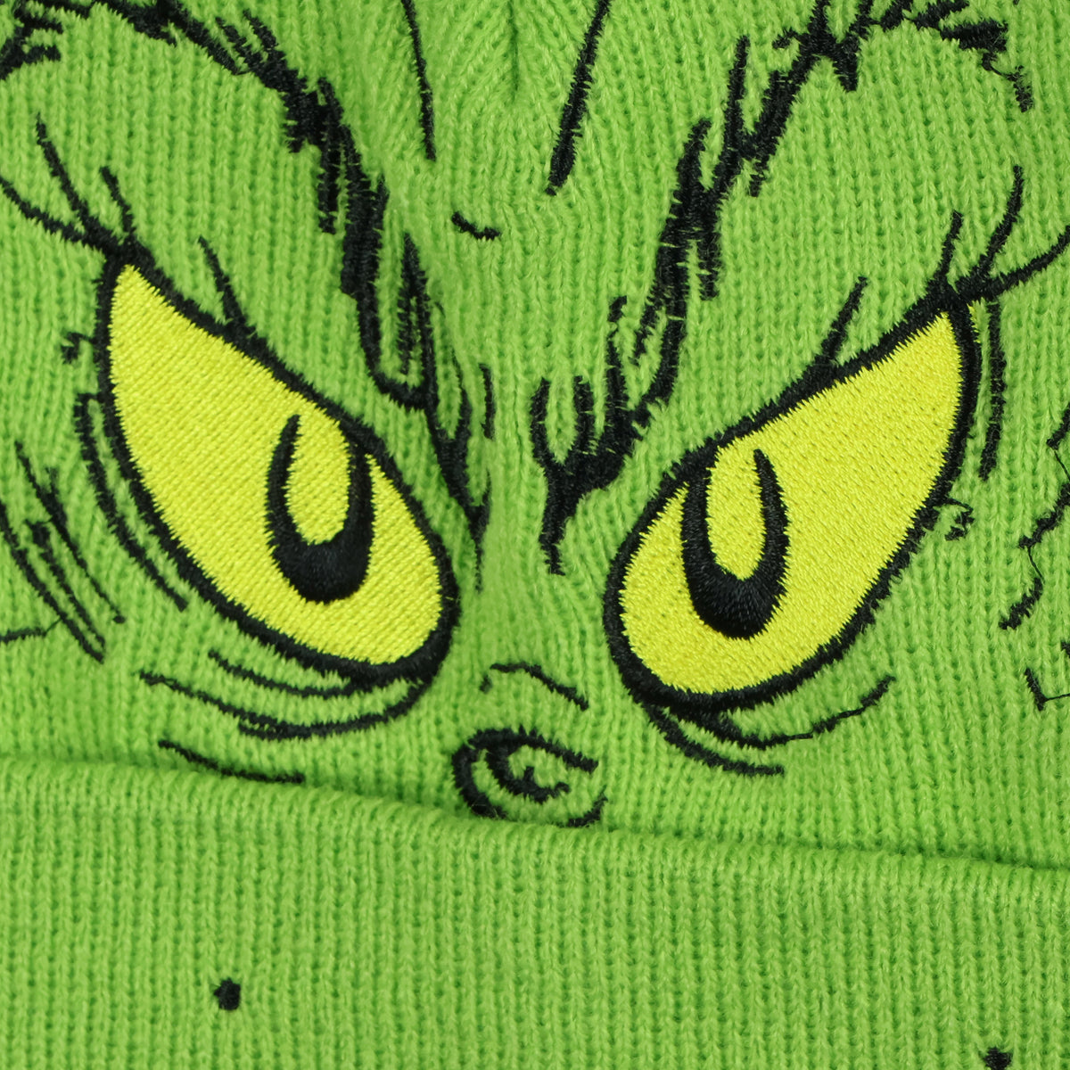 Dr. Seuss GRINCH Who Stole Christmas Pom Beanie Hat Embroidered Character