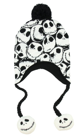 Nightmare Before Christmas Jack Skellington Allover Print Laplander Beanie