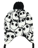 Nightmare Before Christmas Jack Skellington Allover Print Laplander Beanie