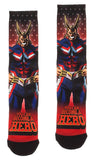 My Hero Academia Socks | All Might Mens Crew Socks | MHA Sublimated Crew Socks