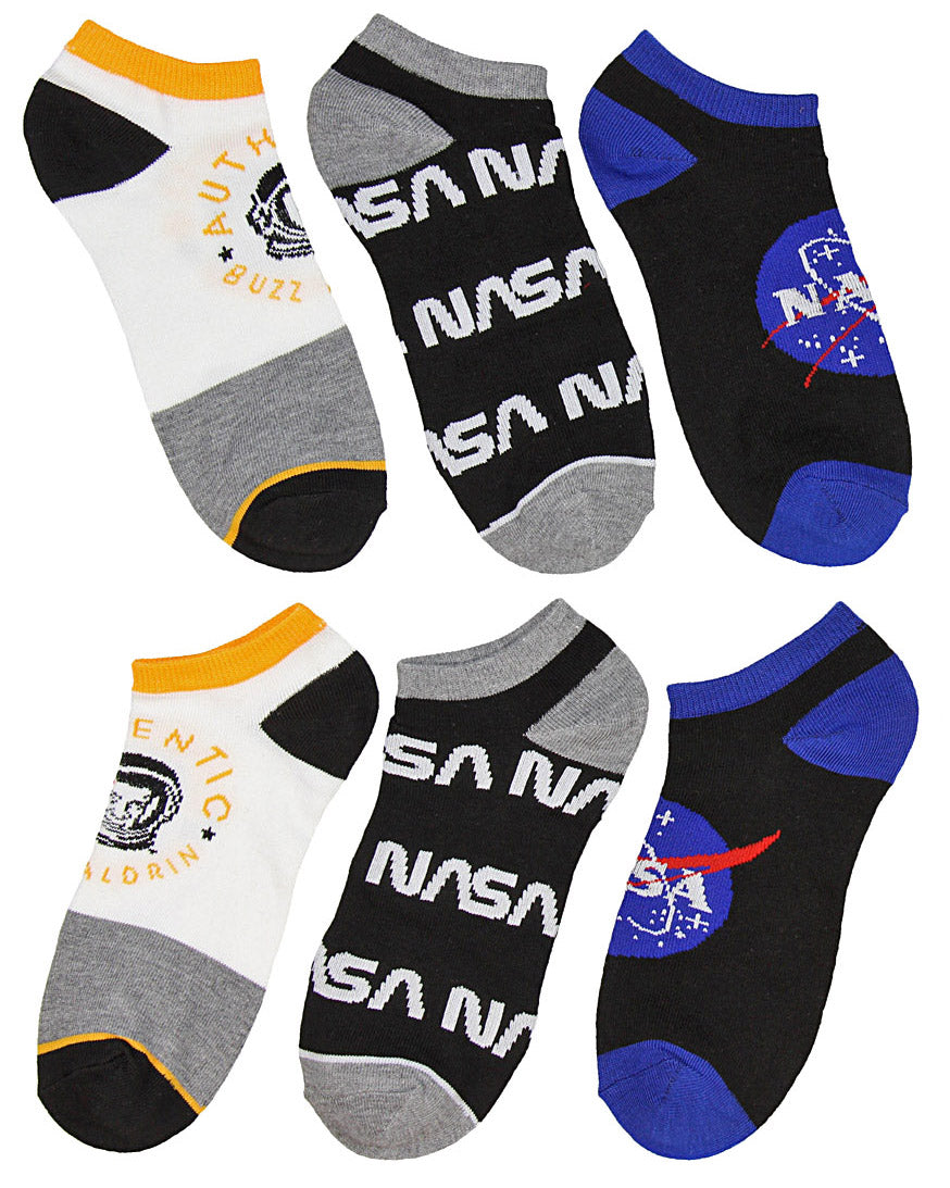 Buzz Aldrin NASA Themed No-Show Ankle Socks 5 Pair Set