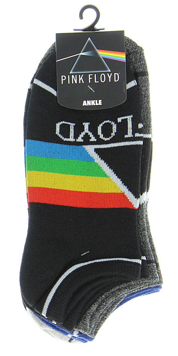 Pink Floyd Unisex Dark Side Of The Moon 5 Pair Mix and Match Ankle Socks