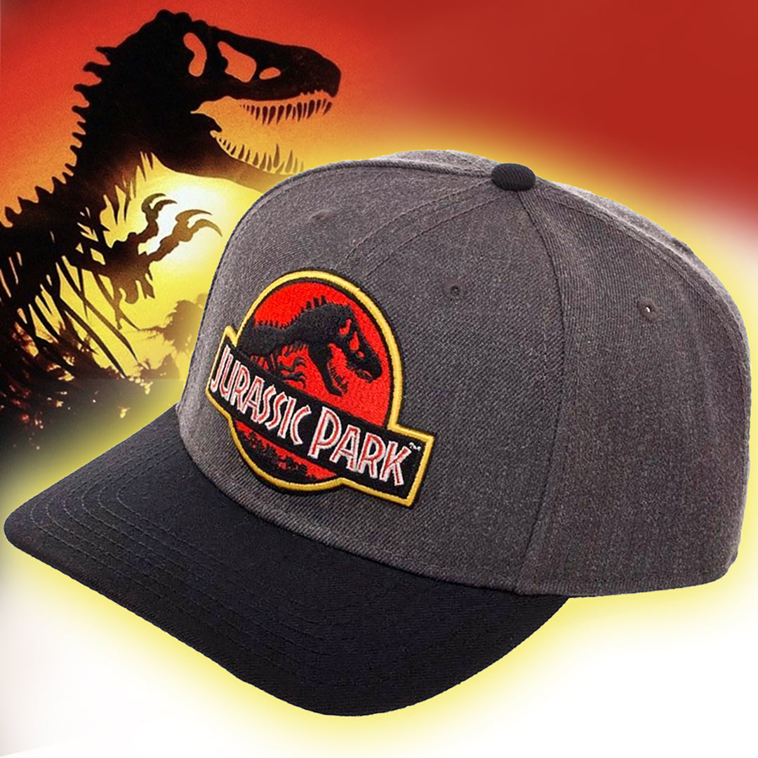 Jurassic Park Hat Classic Logo Curved Snapback Cap