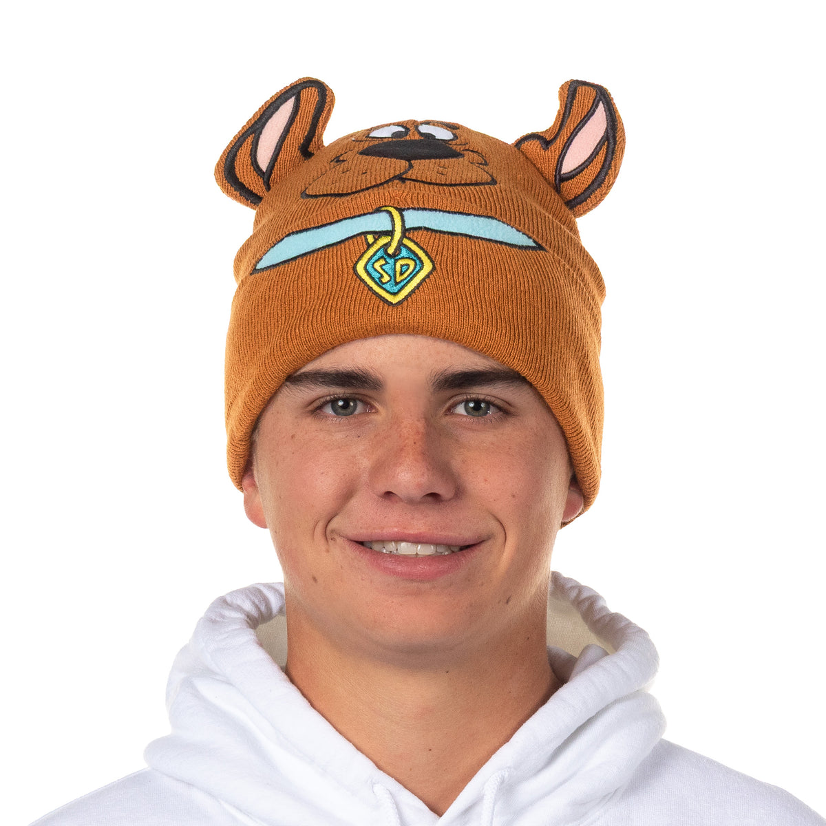 Scooby Doo Costume Hat Beanie Embroidered Scooby Original Cartoon Network Face