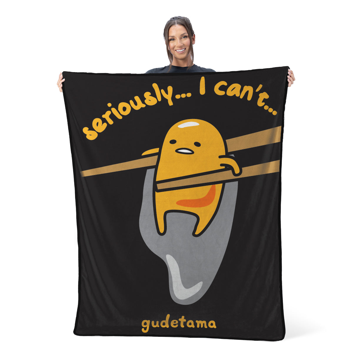 Gudetama Seriously... I Can't Fleece Super Plush Throw Blanket 46" x 60"