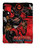 Marvel Deadpool Say Deadpool!! Quote Bubble Character Super Plush Throw Blanket