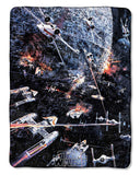 Northwest Star Wars Death Star Take Down Super Plush Throw Blanket 46" x 60" (117cm x 152cm)
