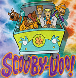 Scooby Doo Tie Dye Gang Mystery Machine Fleece Super Plush Throw Blanket 46" x 60" (117cm x 152cm)