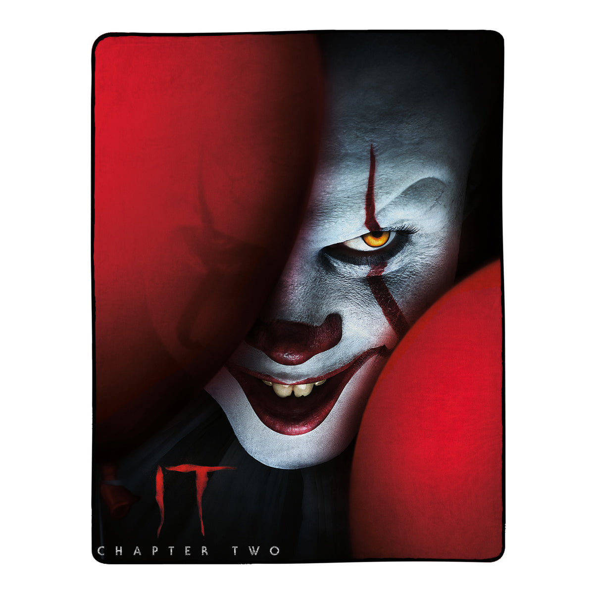 IT Chapter 2 Pennywise the Clown Super Plush Throw Blanket 46" x 60" (117cm x 152cm)