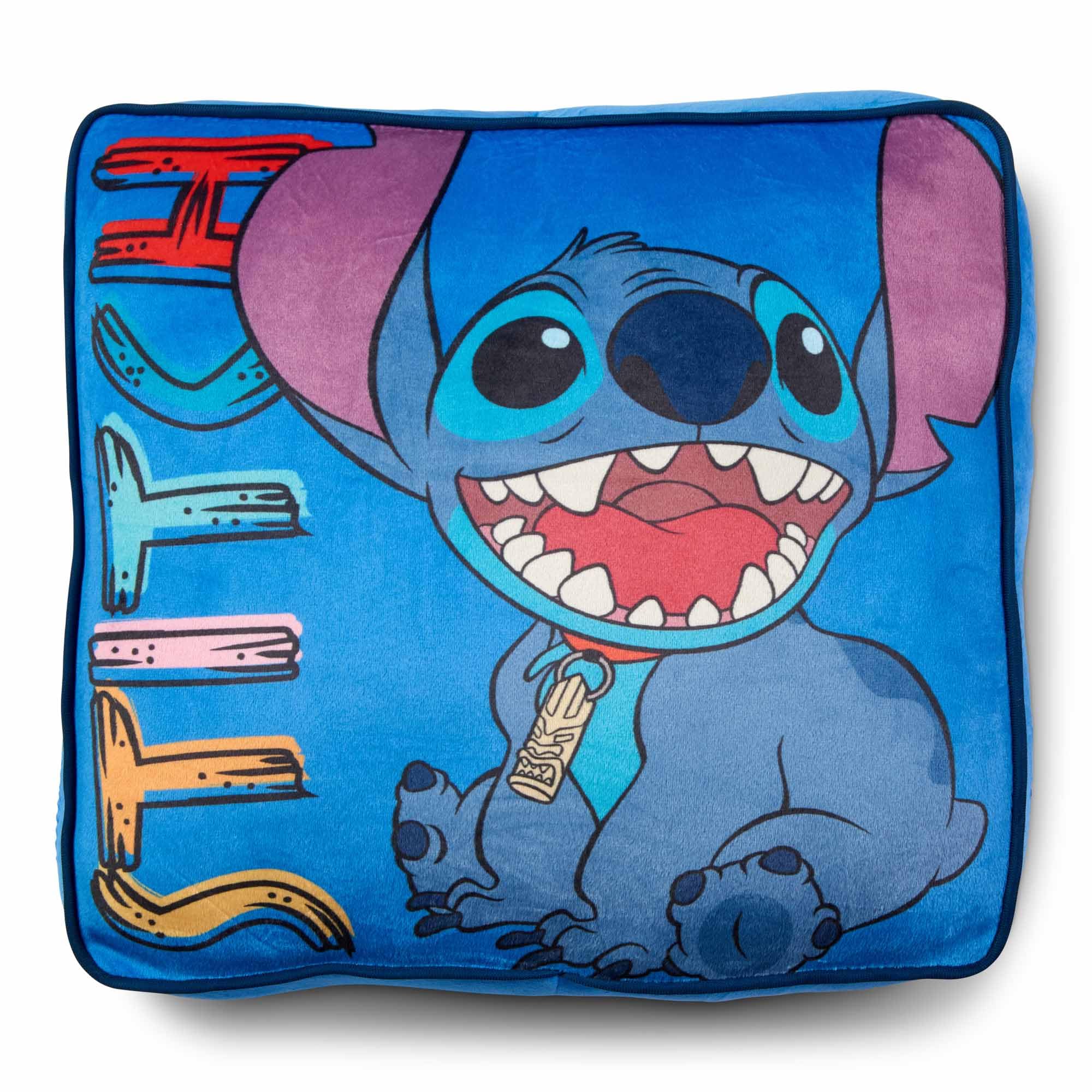 Northwest Disney's Lilo and Stitch Cloud Stretch Pillow and Silk Touch Throw Blanket Set, 14" Pillow, 40" x 50" Blanket