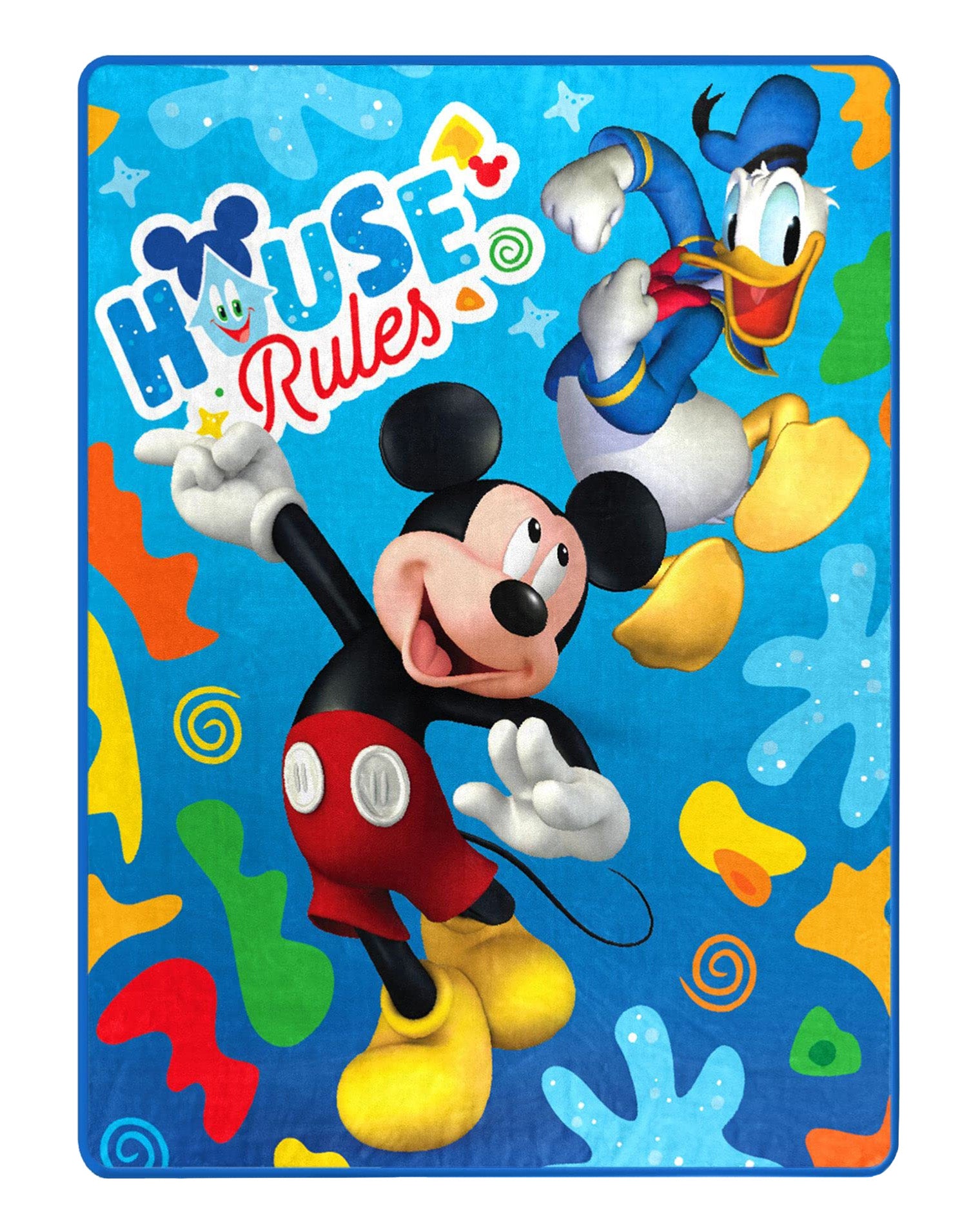 Northwest Mickey Mouse Silk Touch Soft Plush Throw Blanket, 60" x 80", Buddies Rule